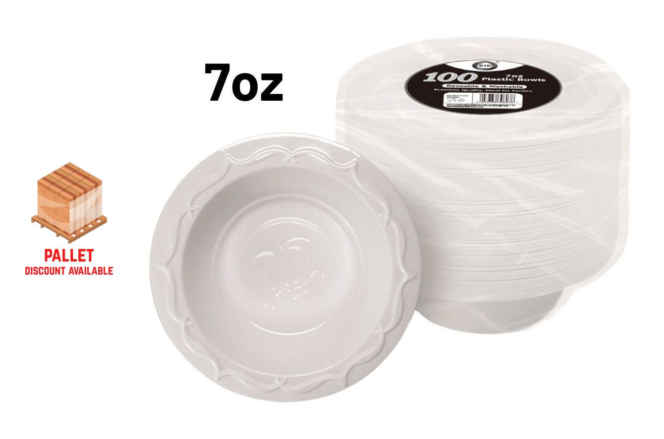 Z BOWLS 7oz 100pc REUSABLE PLASTIC (100X24) DD9697 DID