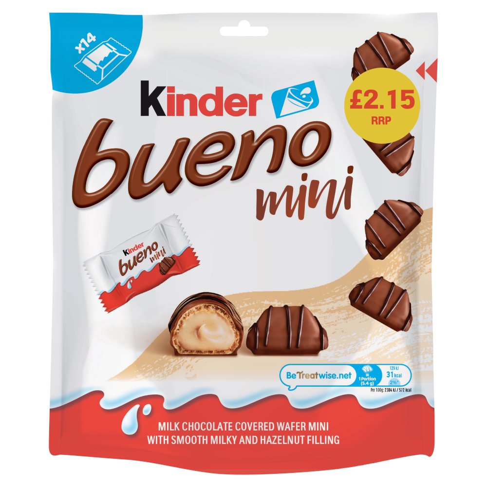 KINDER BUENO MINI BAGS (12x75.6g) £2.15 NEW