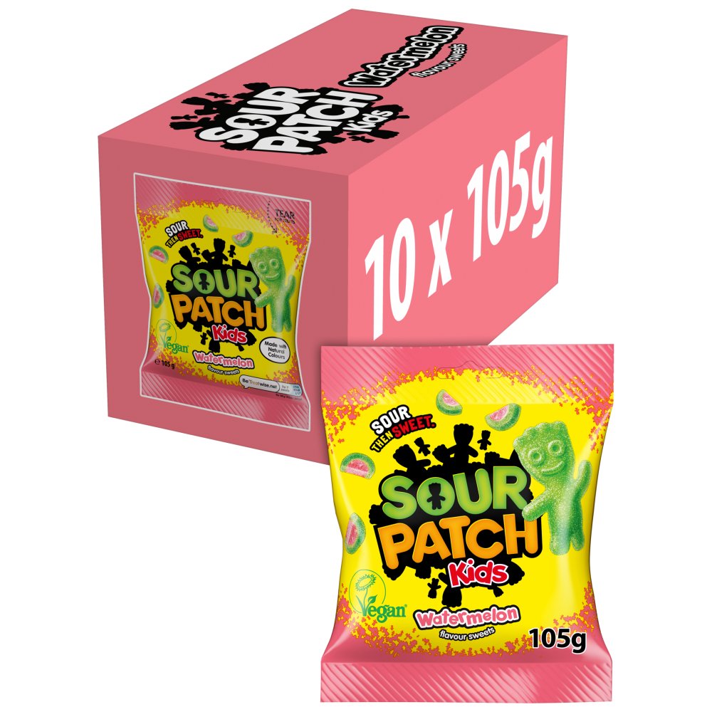 SOUR PATCH KIDS WATERMELON (10X105G) £1.25 PINK