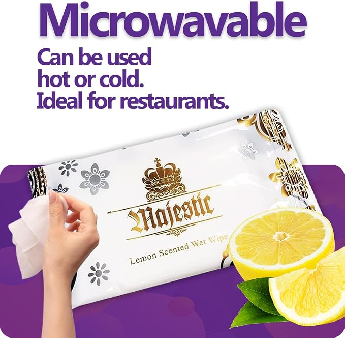 Z MAJESTIC LARGE WET WIPE LEMON QTY:500pcs (5X100pcs) PC 11210 JC1