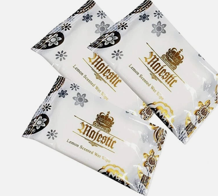 Z MAJESTIC LARGE WET WIPE LEMON QTY:500pcs (5X100pcs) PC 11210 JC1
