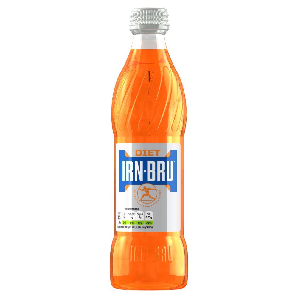 IRNBRU GLASS BOTTEL SUGER FREE  (330ml x 24)ZERO SUGER