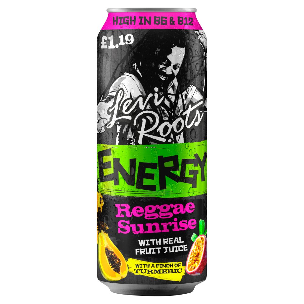 LEVI ROOTS BIG CAN ENERGY REGGAE SUNRISE (500mlx12) £1.19