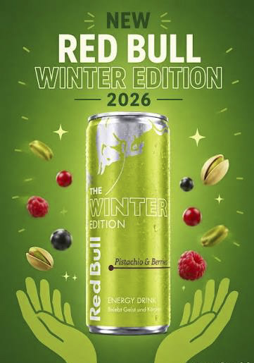 REDBULL THE WINTER EDITION PISTACHIO & BERRIES (250mlx12) S/F £1.75