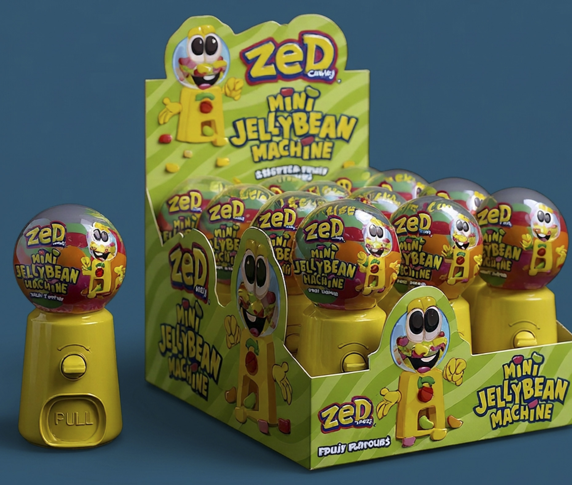 ZED CANDY MINI JELLYBEAN MACHINE (25GX1X12) HALAL