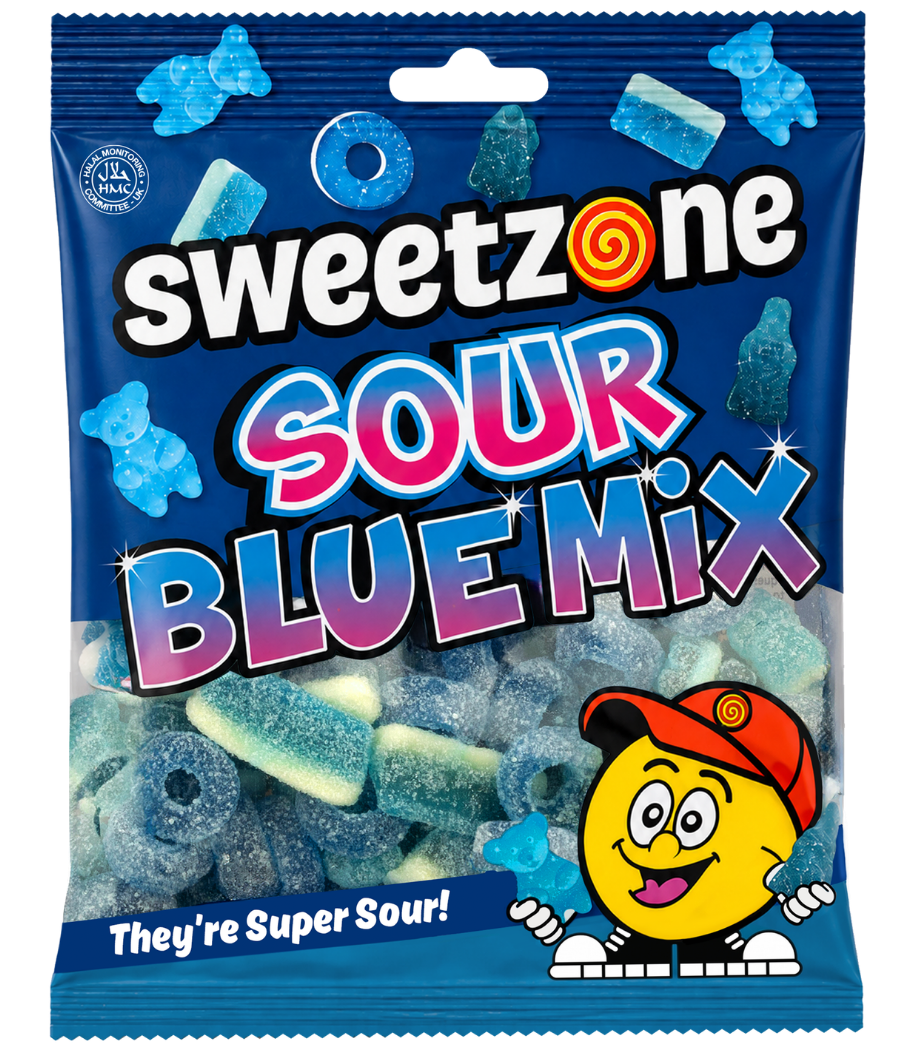 SWEETZONE BAGS SOUR BLUE MIX (12x180g) SZBGSBM