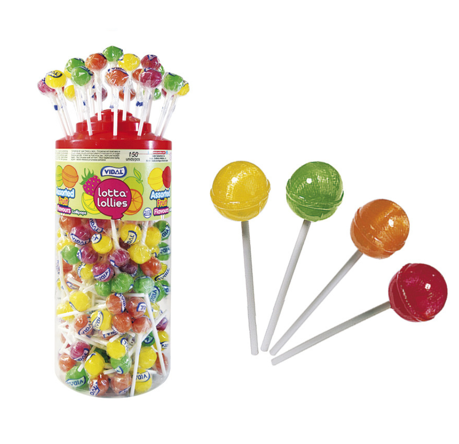 VIDAL LOLLIES SMALL ASSORTED FRUITS (150pcs) 10p