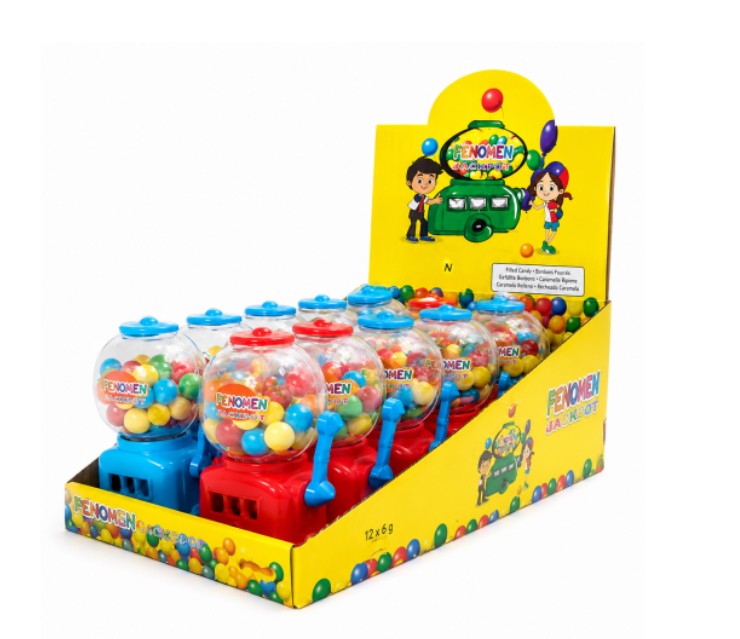 J CANDY TOYS FENOMEN GUMBALL MACHINE (12 PCS)