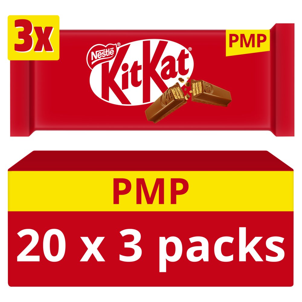 MULTIPACK KITKAT 4 FINGER (20 X3 X 124.5g) £1.65