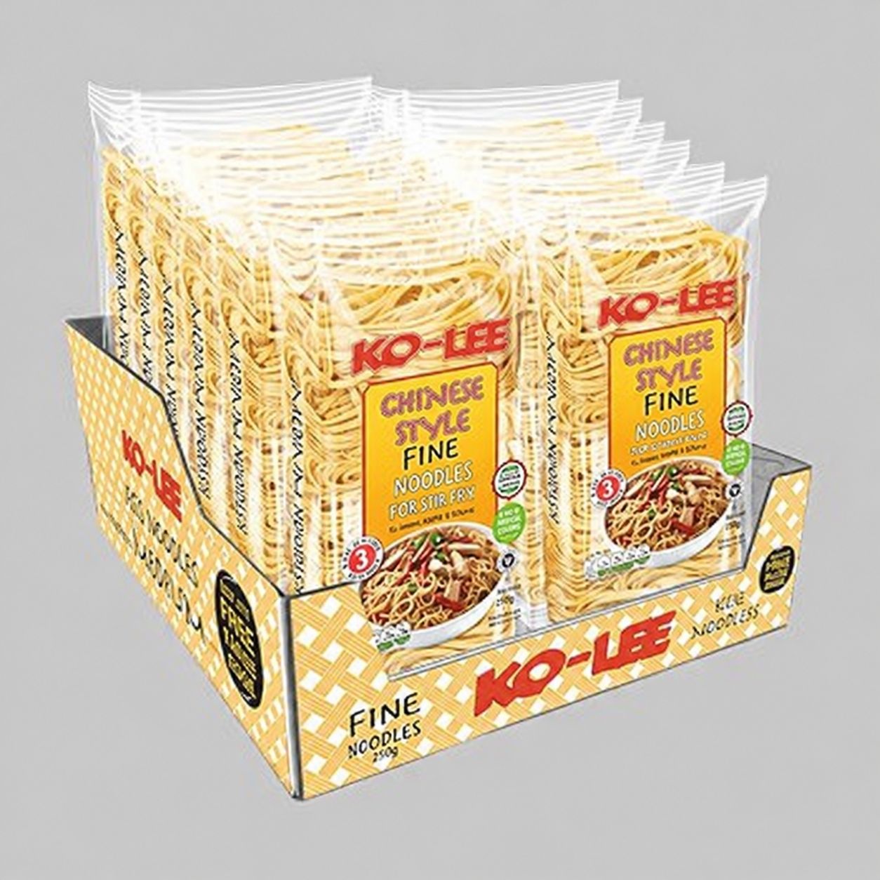 KOLEE FINE EGG NOODLES FREE RANGE EGGS (250GX12) YALLOW GV 106168