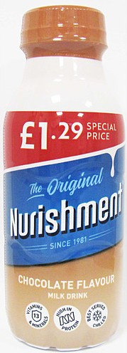 NURISHMENT DRINK BOTTLE CHOCOLATE (330mlx6) £1.29 BROWN