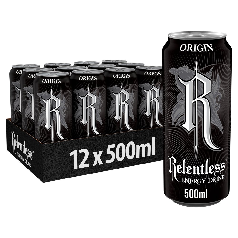 RELENTLESS ORIGINAL (500ml x12) £1 BLACK