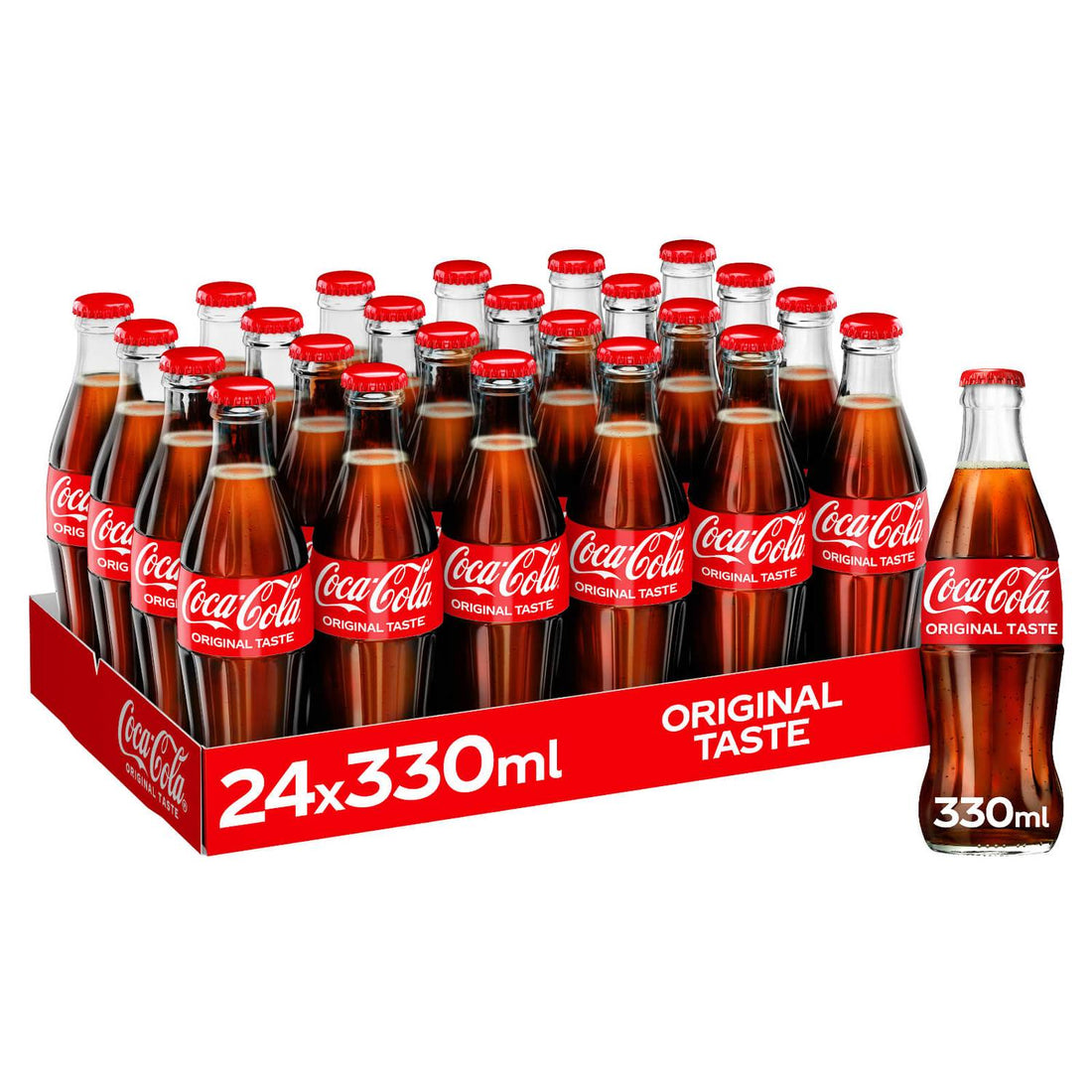 COKE GLASS BOTTLE (330ml x 24) GB