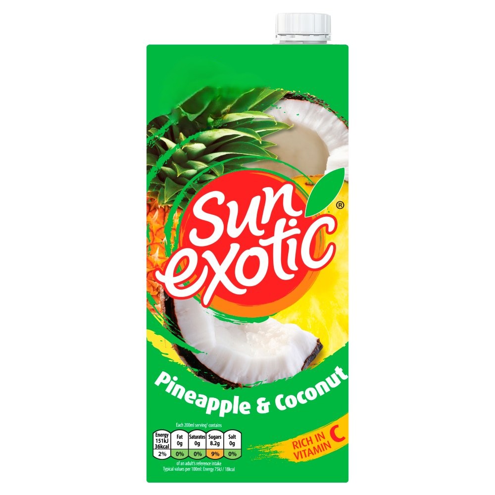 SUN EXOTIC PINEAPPLE/COCONUT (1Lit x12) £1.49 GREEN