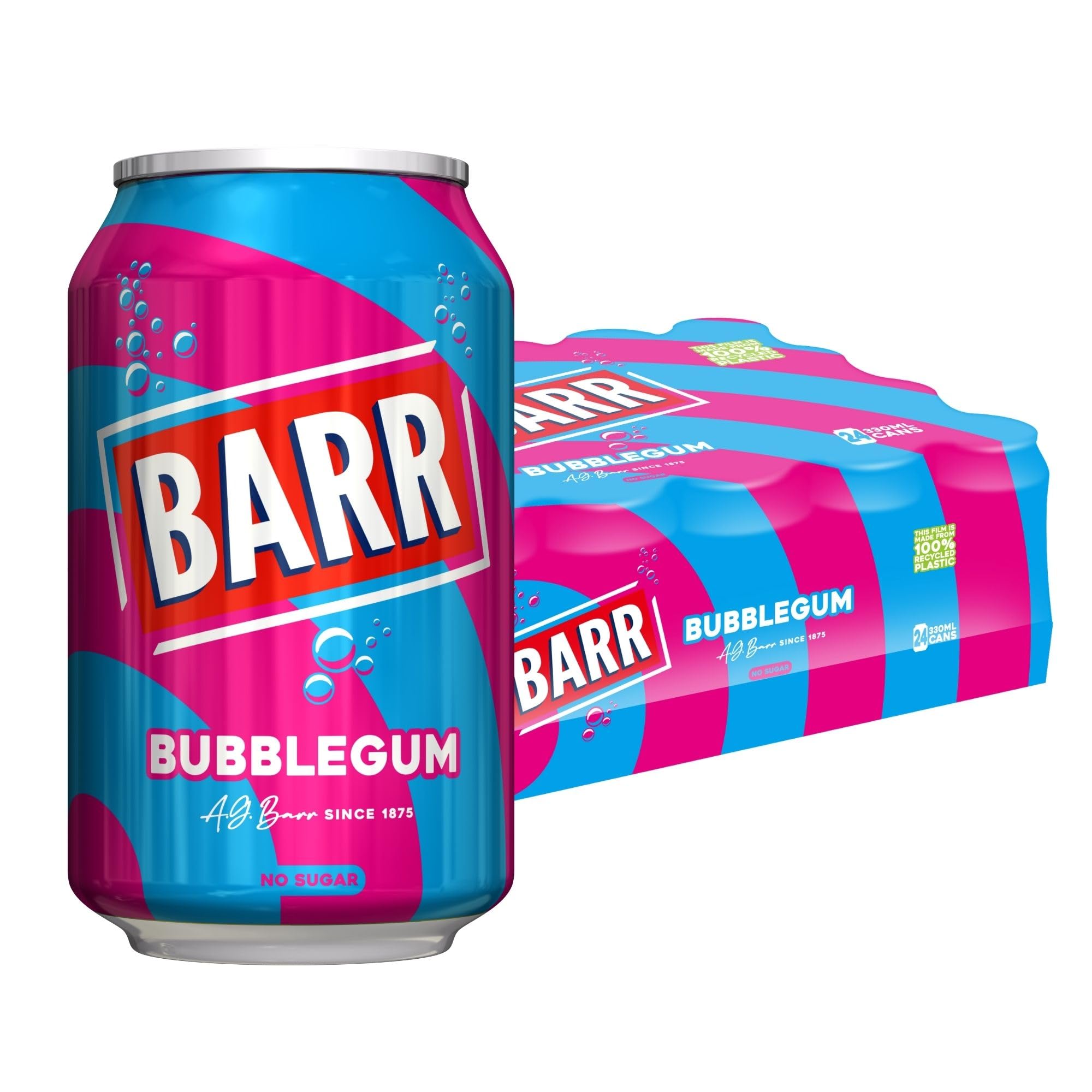 BARR CAN BUBBLEGUM (330ml x 24) 69p