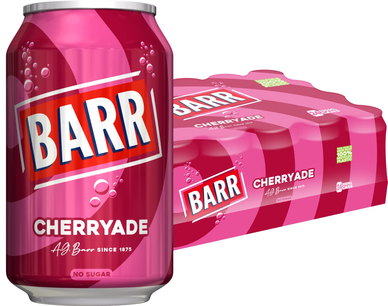 BARR CAN CHERRYADE (330ml x 24) 69p