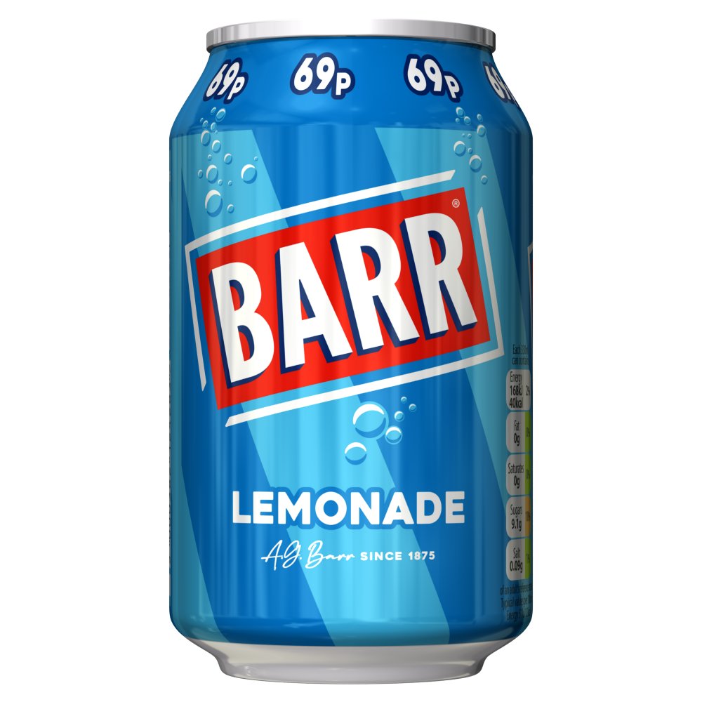BARR CAN LEMONADE (330ml x 24) 69P LIGHT BLUE