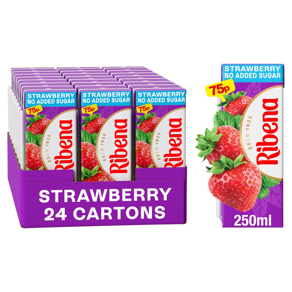 RIBENA STRAWBERRY SMALL CTN (250ml x 24) 75P