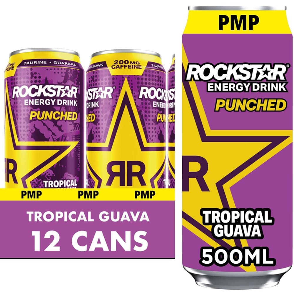 ROCKSTAR PUNCHED TROPICAL GUAVA CAN (500mlx12) £1.29