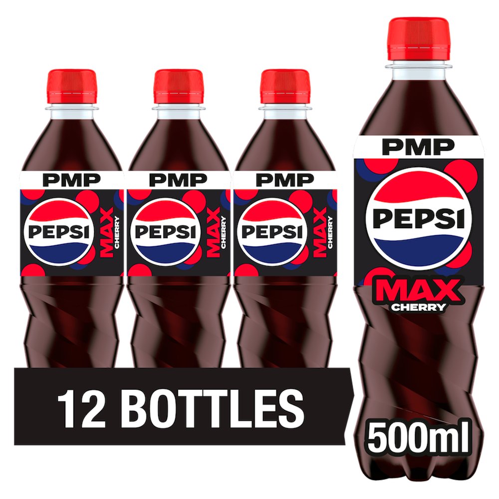 PEPSI MAX CHERRY BOTTEL (500mlx12) £1.35