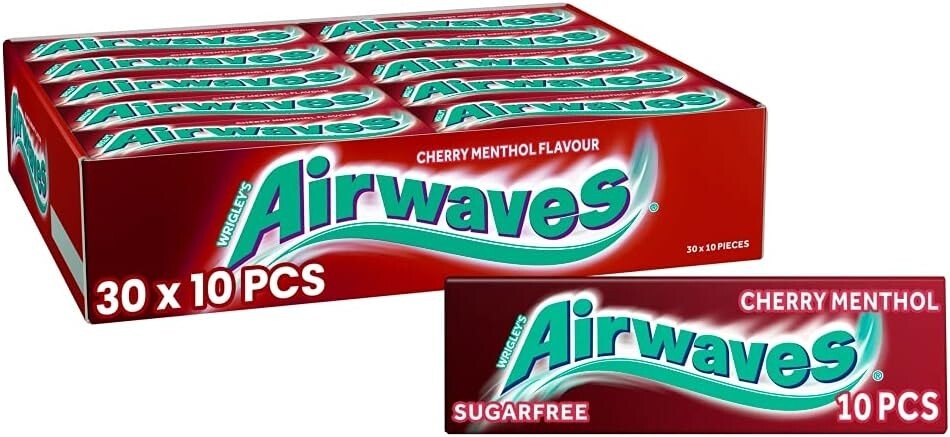 AIRWAVES CHERRY MENTHOL (30x10pcs x14g) RED