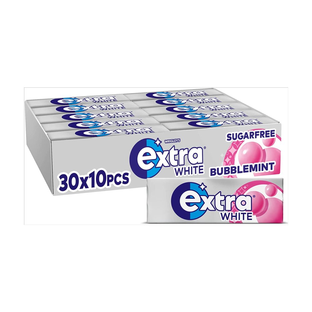 EXTRA  WHITE BUBBLEMINT (30x10pcs x14g) PINK
