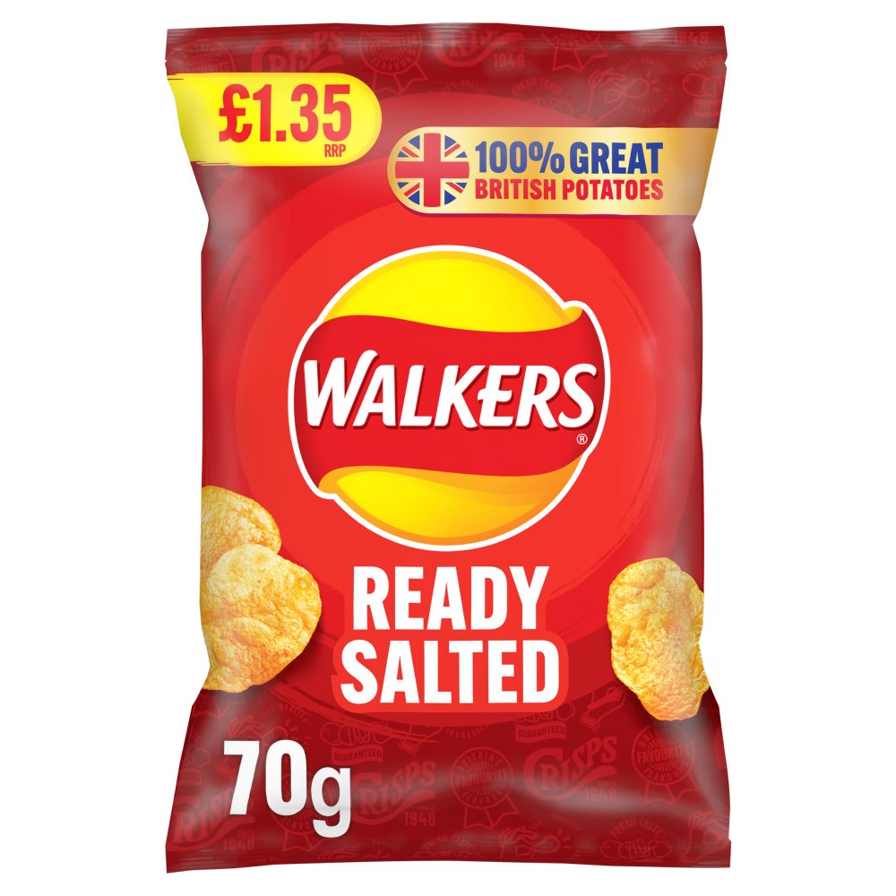 WALKERS READY SALTED (18x70g) £1.35 RED 300050538