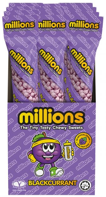 MILLIONS TUBES BLACKCURRANT (12x60g)