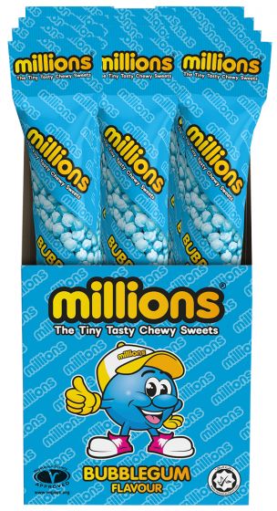 MILLIONS TUBES BUBBLEGUM (12 x60g)