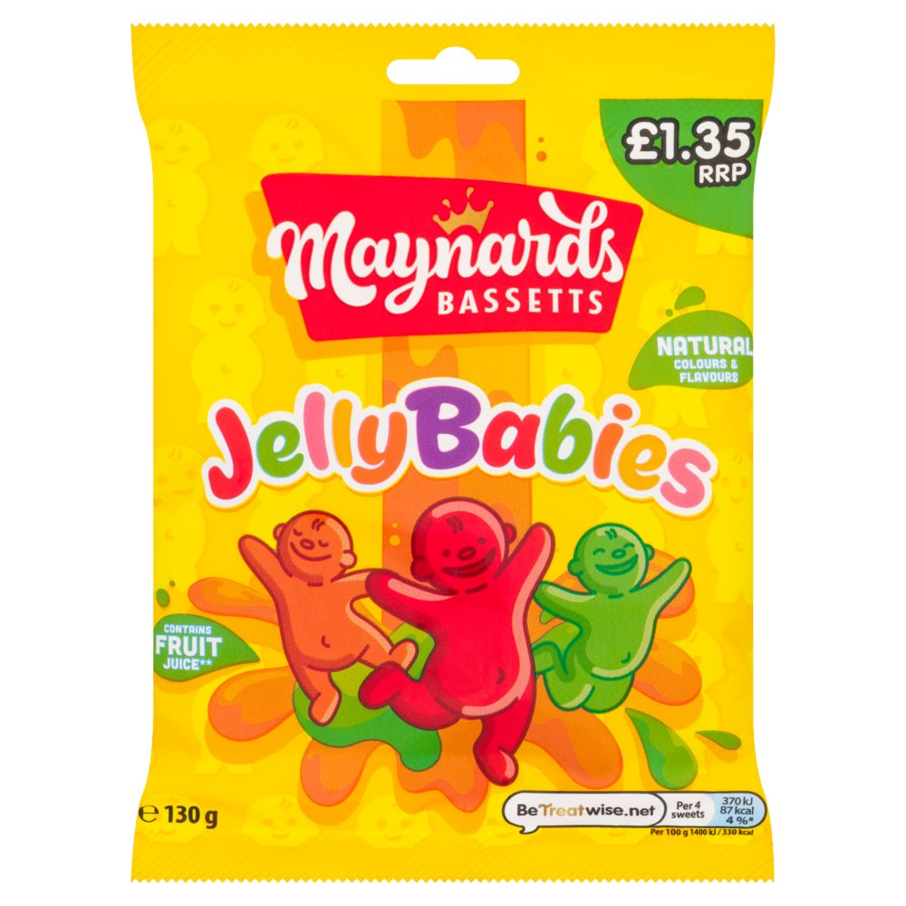 MAYNARDS BAGS JELLY BABIES (12x165g) £1.35