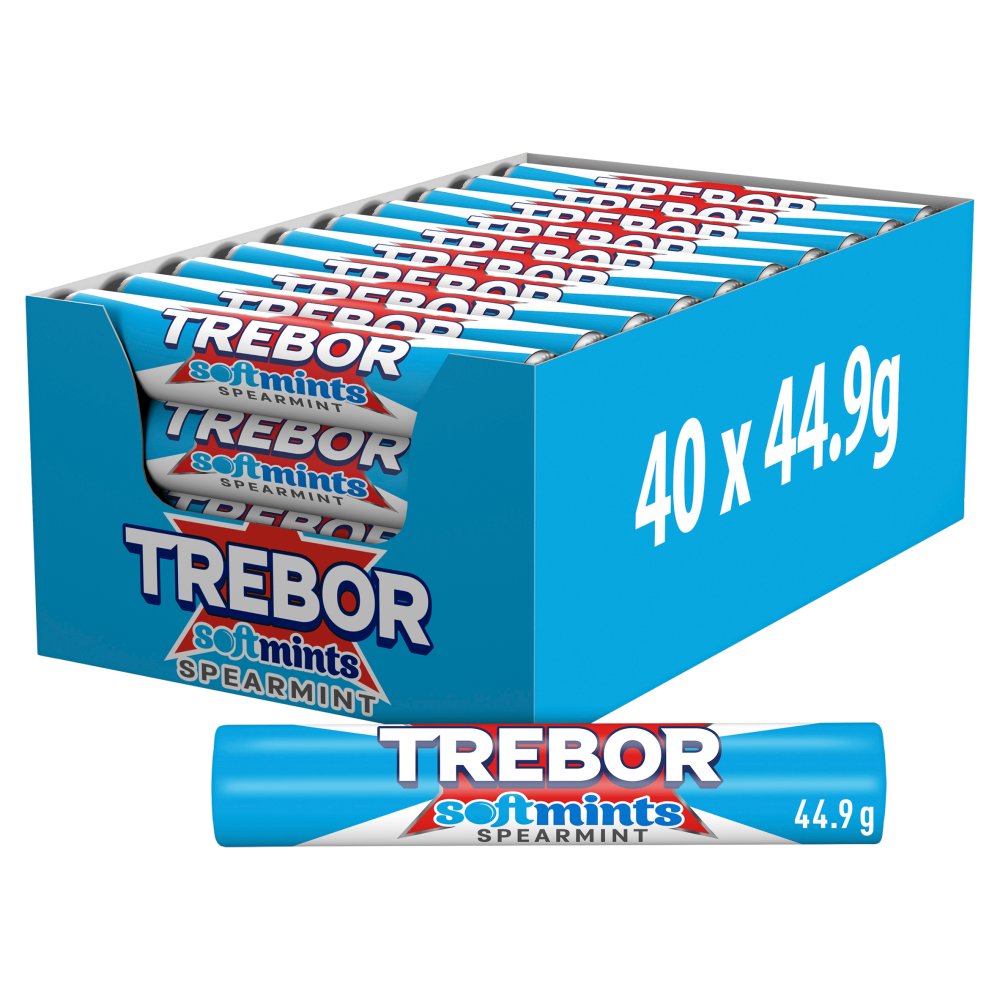 TREBOR SOFT MINT SPEARMINT (40x44.9g) 69P LIGHT BLUE