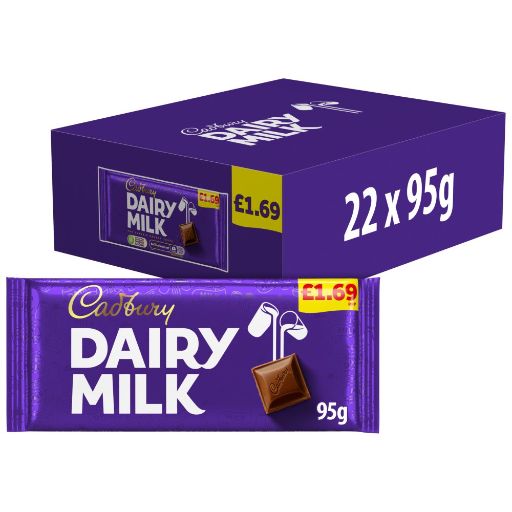 DAIRYMILK BLOCK ORIGINAL WHO DROVE (22x95g) £1.69