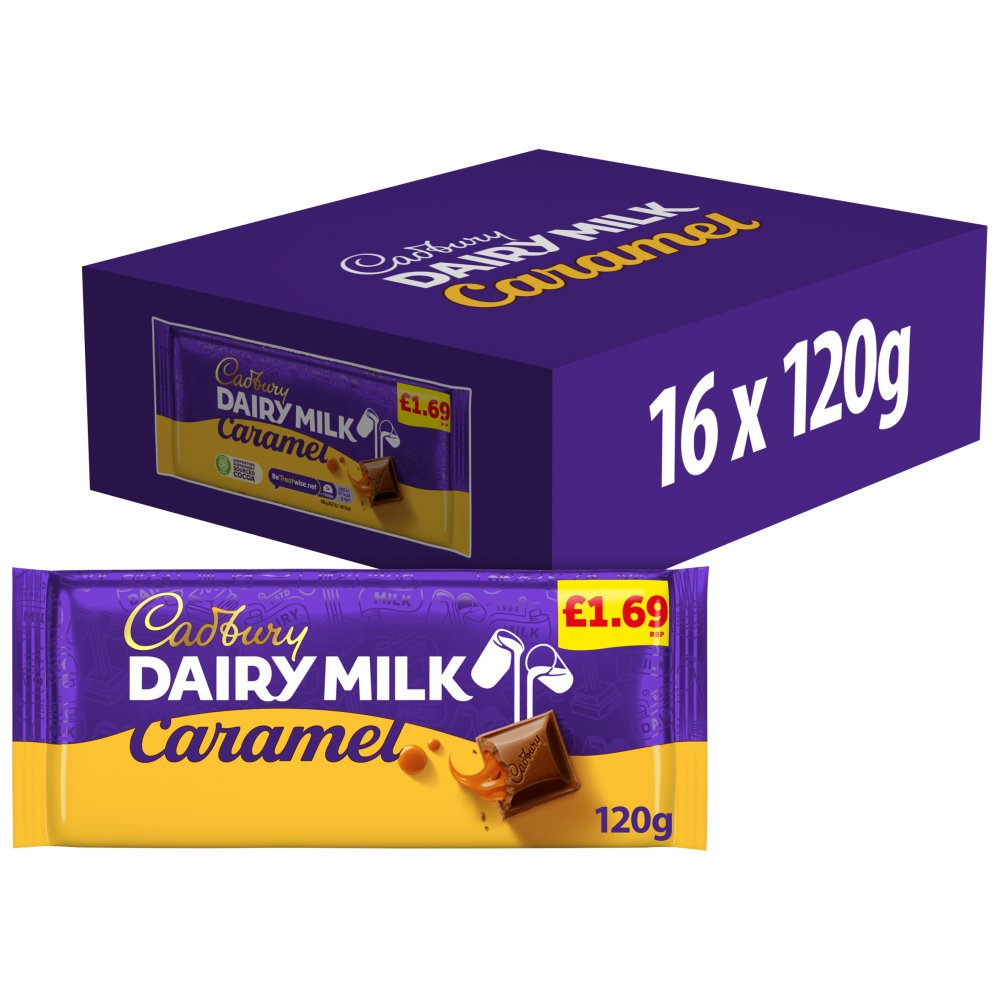 DAIRYMILK BLOCK CARAMEL (16x120g) £1.69