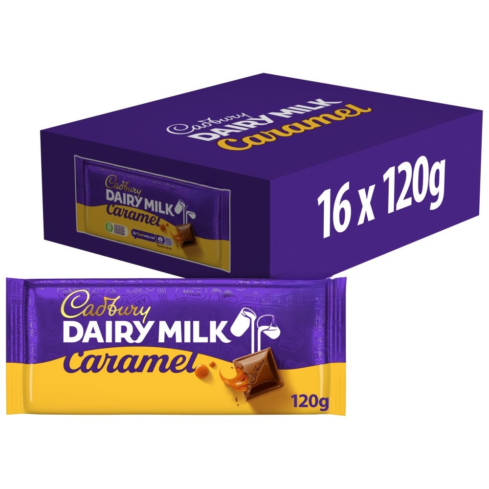DAIRYMILK BLOCK CARAMEL (16x120g) £1.75
