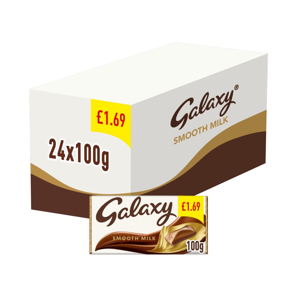 GALAXY BLOCK SMOOTH MILK (24x100g) £1.69