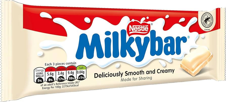 MILKYBAR  WHITE BLOCK (20x90g) £1.50