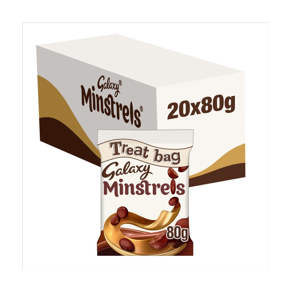 GALAXY TREAT BAGS MINSTRELS (20x80g) £1.50 DS54H